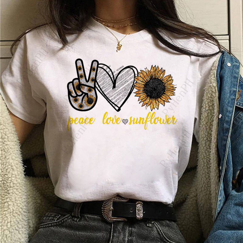 Tanya – T-shirt Femme à Manches Courtes Blanc Tendance