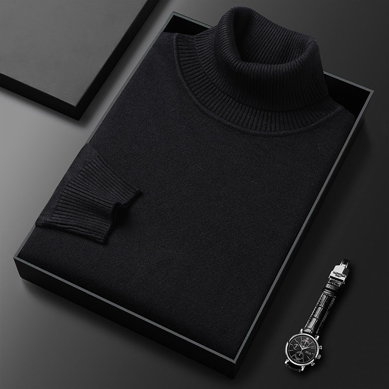 Tristan – Slim-Fit Rollkragenpullover in einfarbig
