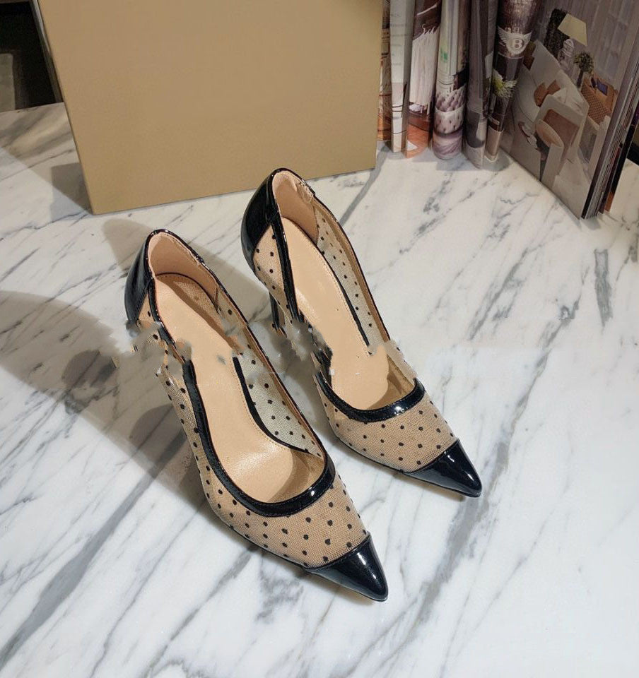 Anna – Sexy escarpins en maille à talon aiguille