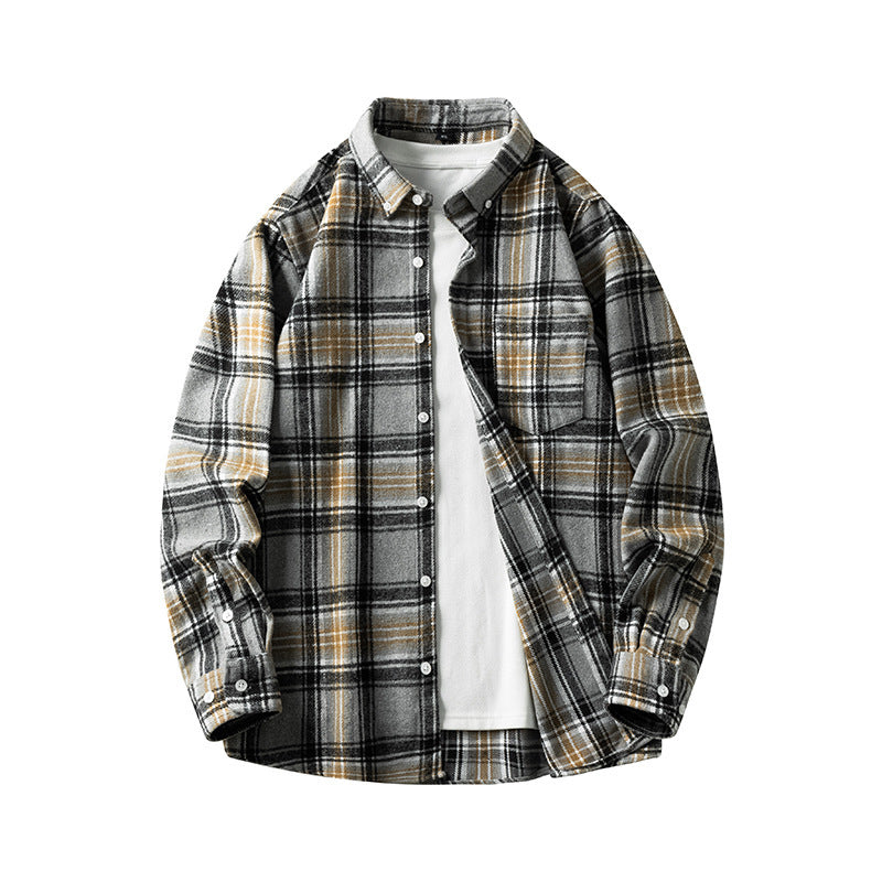 Grant – Chemise à manches longues en flanelle épaisse à carreaux