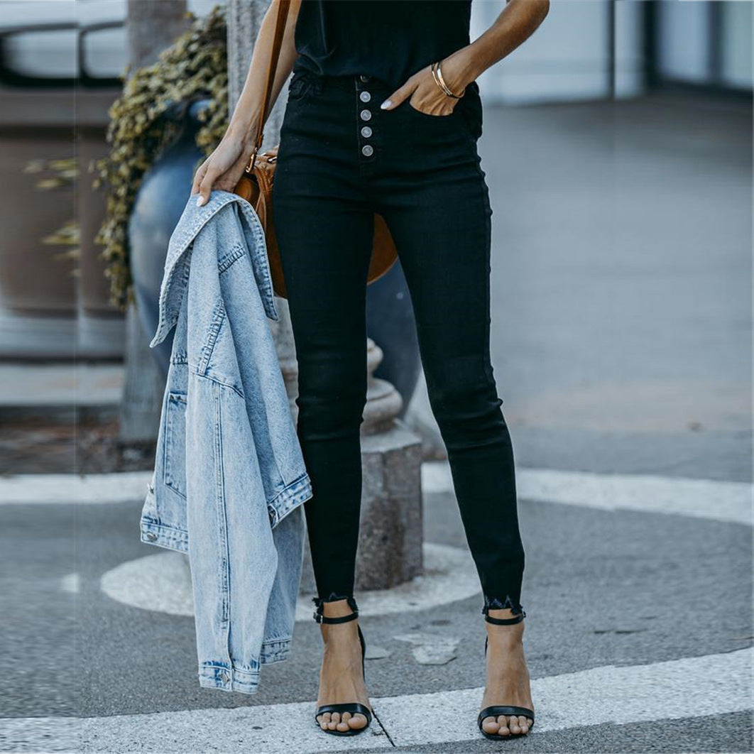 Nicole – Pantalon Décontracté Uni pour Femme