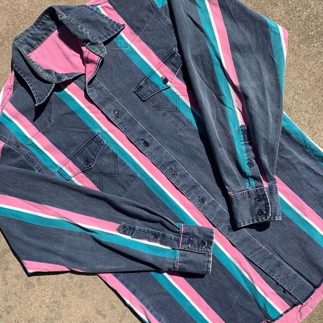 Brett – Chemise décontractée pour homme avec imprimé rétro et manches longues