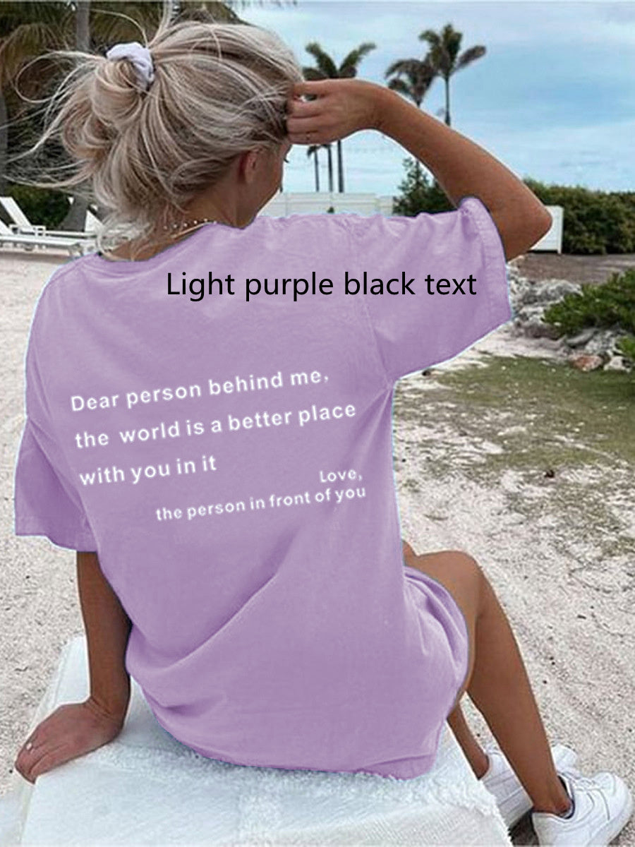 Sophie – T-shirt à col rond avec slogan