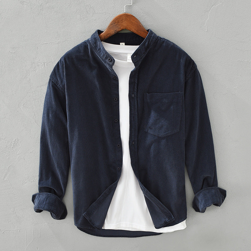 Kirk – Chemise en velours côtelé décontractée à manches longues