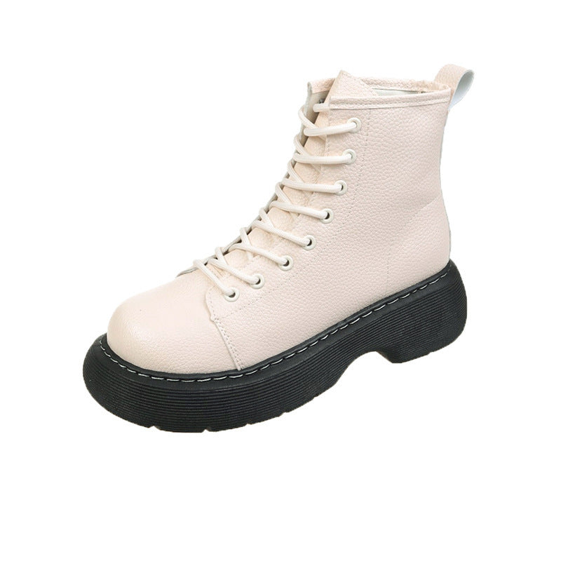 Joanne – Bottines à lacets modernes pour femmes en cuir végan premium