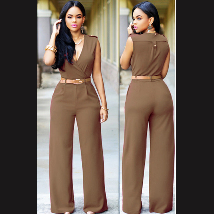 Laura – Pantalon Évasé Taille Haute avec Ceinture