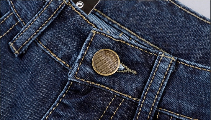 Kelvin – Jean Slim-Fit Droit Homme en Bleu Foncé