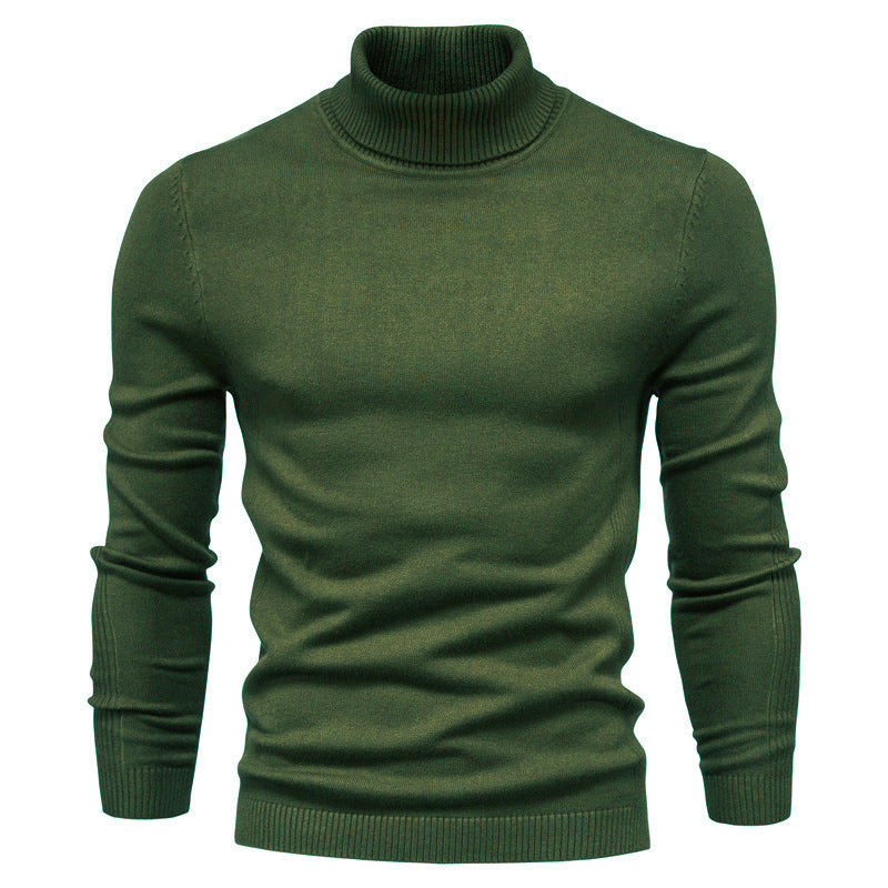 Jeffrey – Schmal geschnittener Herrenpullover mit Stehkragen