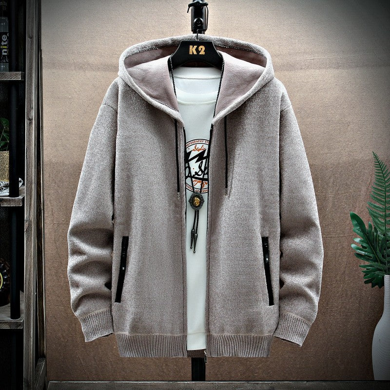 Henry – Cardigan en cachemire pour hommes avec capuche
