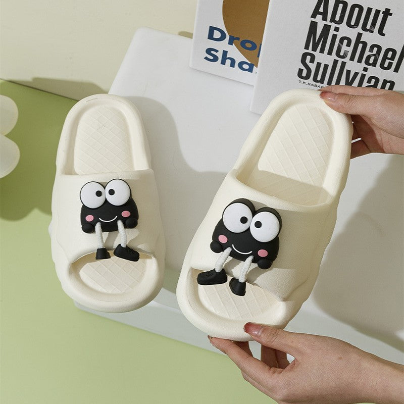 Joanne – Chaussons Doux pour Femme avec Grenouille de Dessin Animé