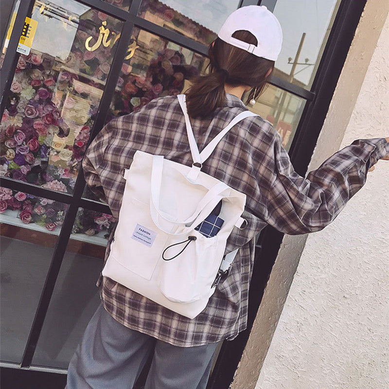 Amy – Élégant Sac Harajuku en Toile avec Compartiments
