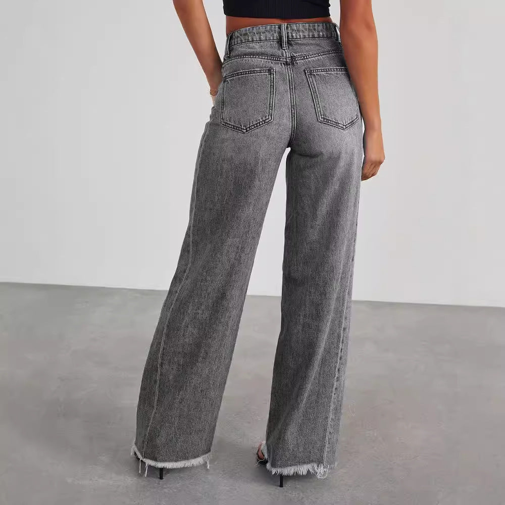 Gabrielle – Jeans Femme Taille Haute avec Poches