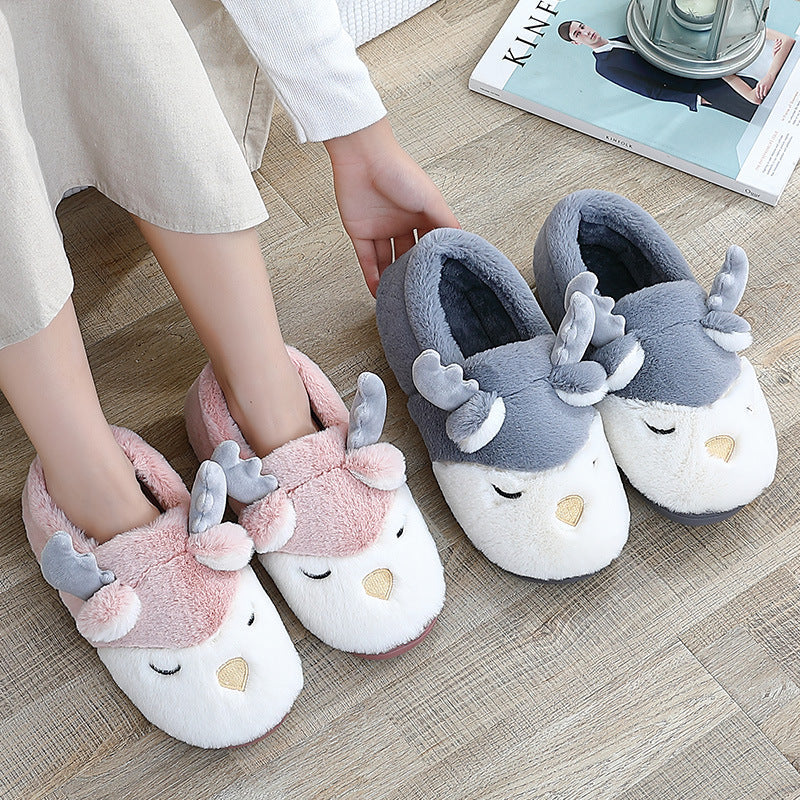 Shirley – Chaussons en Peluche Élan d'Hiver