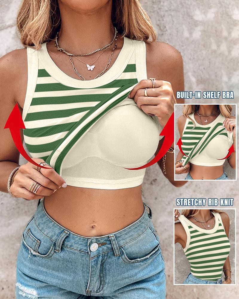Katy – Débardeur rayé élégant avec bralette