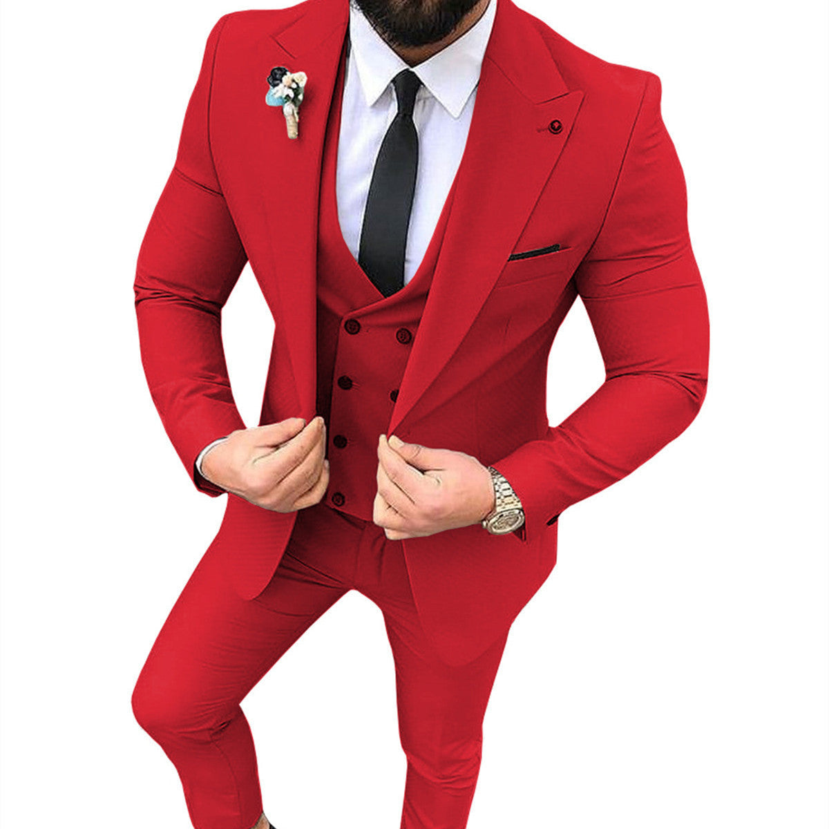 James – Costume Homme Élégant avec Col à Revers