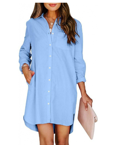 Abigail – Robe Chemise en Denim