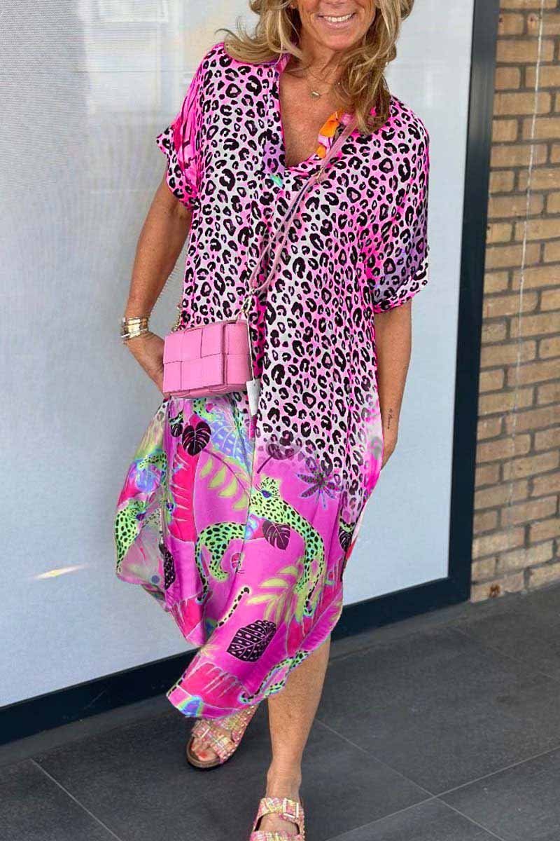 Amy - Robe décontractée à motifs léopard
