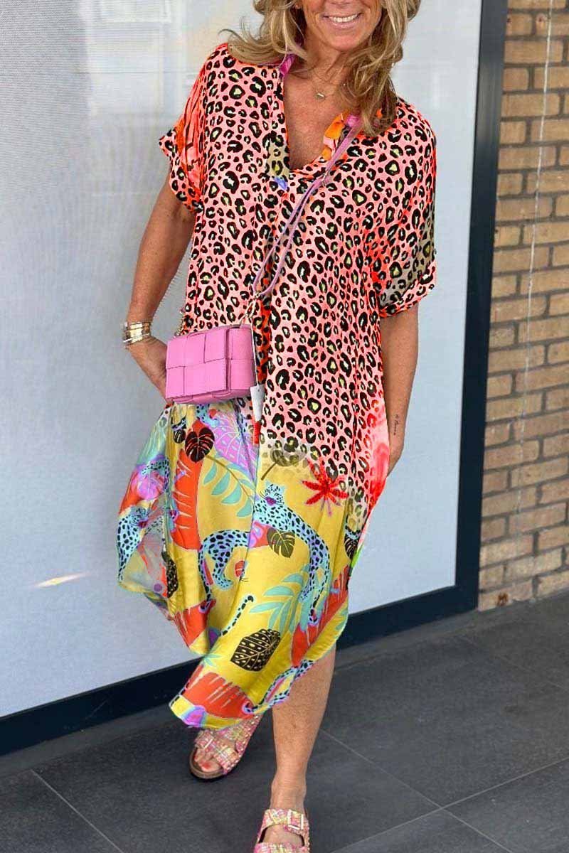 Amy - Robe décontractée à motifs léopard