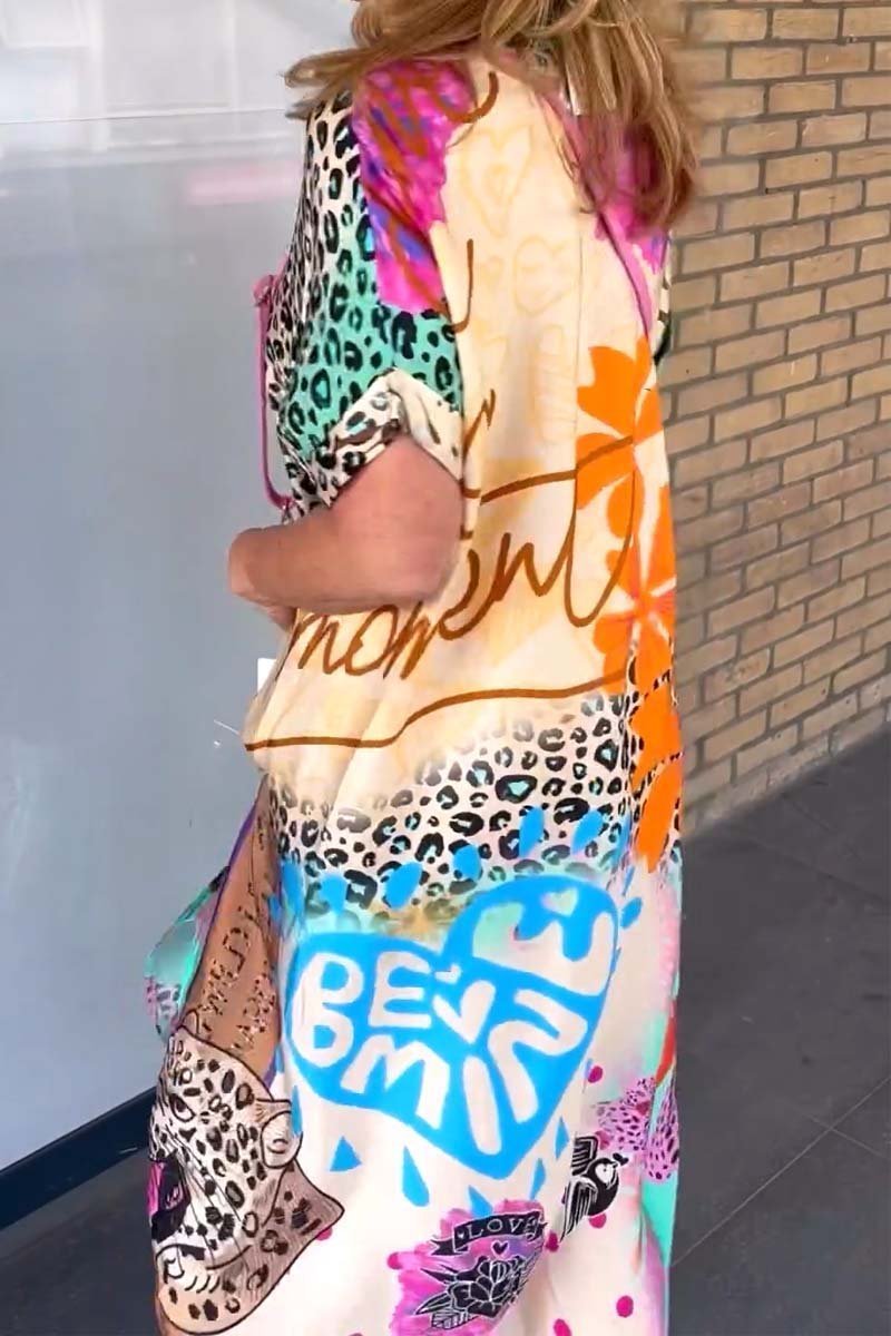 Amy - Robe décontractée à motifs léopard