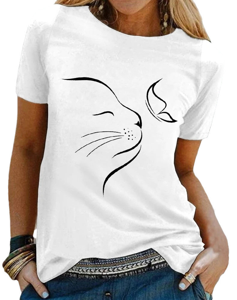 Tamara – T-shirt Décontracté à Manches Courtes et Col Rond