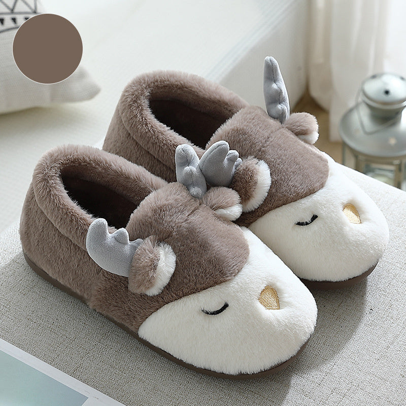 Shirley – Chaussons en Peluche Élan d'Hiver
