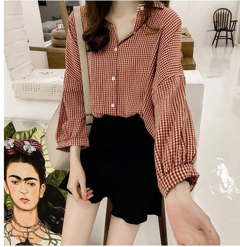 Jean – Blouse Femme à Carreaux Grandes Tailles