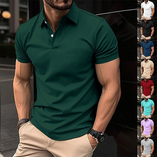 Fred – Polo à Manches Courtes pour Hommes en Couleurs Unies