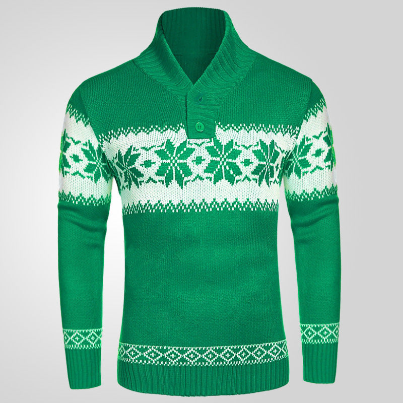 Miles – Pull pour homme avec motif de Noël et design jacquard