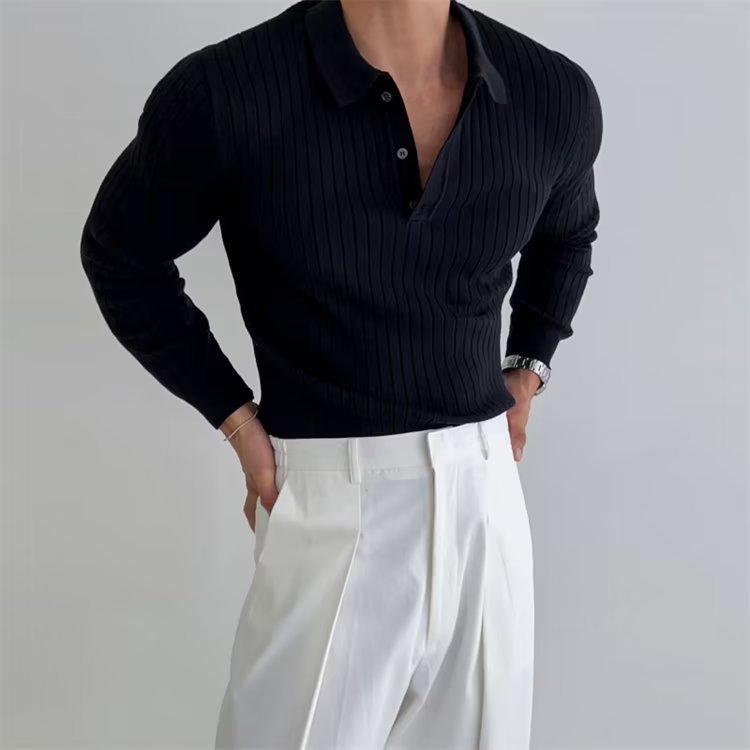 Elliott – Polo Slim Fit pour Hommes avec Patte de Boutonnage