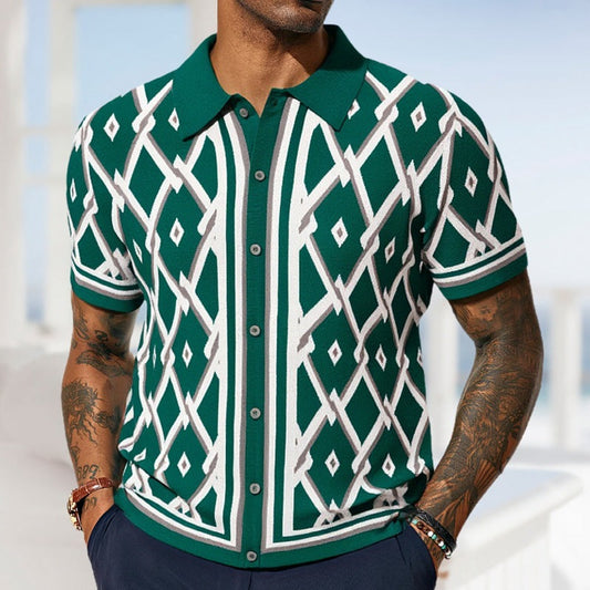 Kelly – Cardigan Jacquard d'Été à Manches Courtes