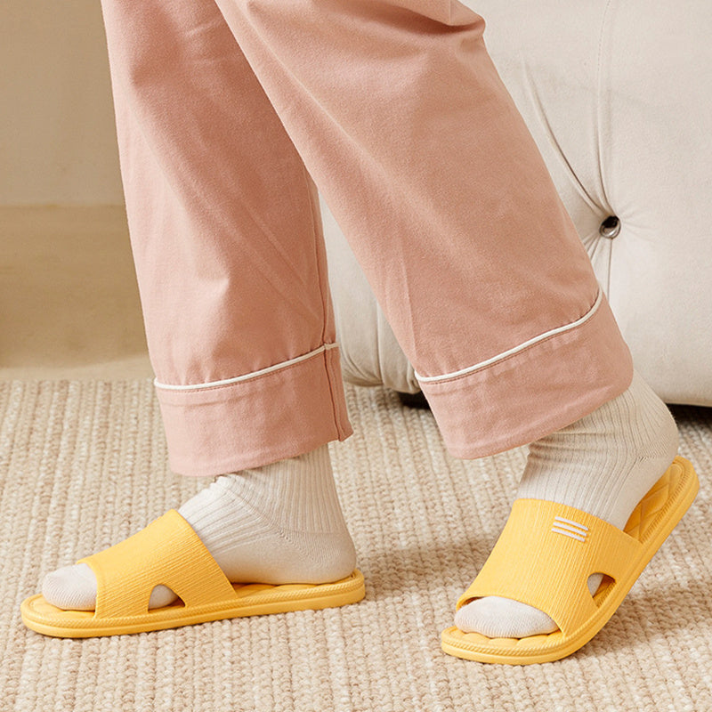 Rose – Chaussons à carreaux pour couples, antidérapants