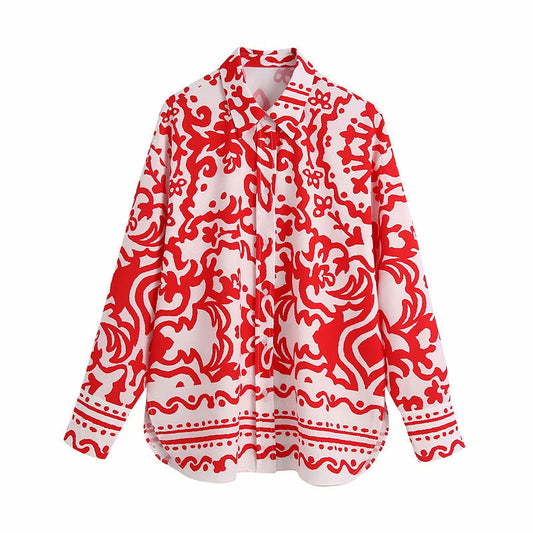 Carol – Blouse Imprimée d'Été pour Femmes