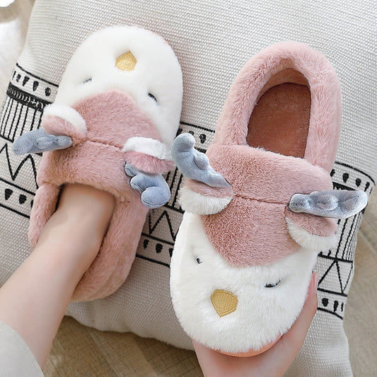 Shirley – Chaussons en Peluche Élan d'Hiver