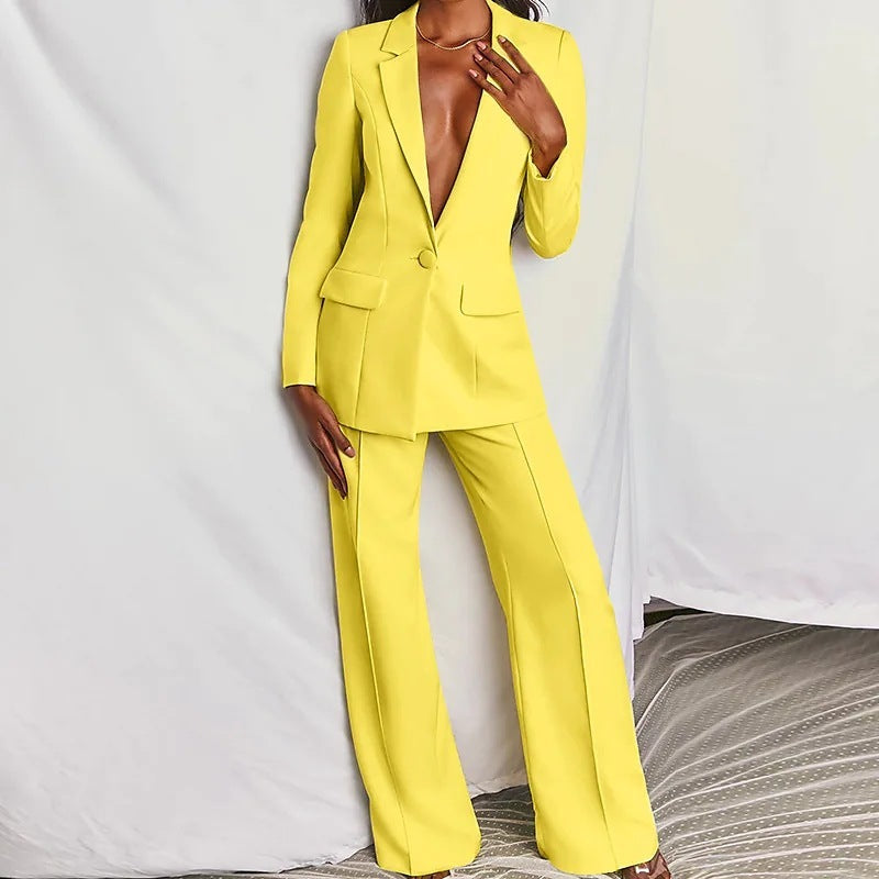 Deborah – Élégant Costume Femme à Manche Longue