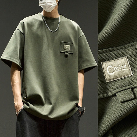 Kirk – Chemise à Manches Courtes en Coton Gaufré pour Hommes