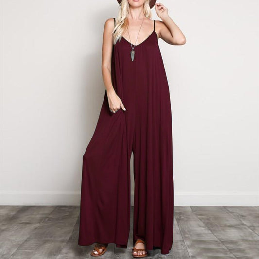 Jade – Jumpsuit d'été avec col en V pour femme
