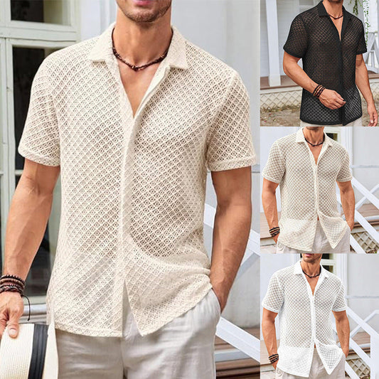 Calvin – Polo-shirt à manches courtes et mesh uni