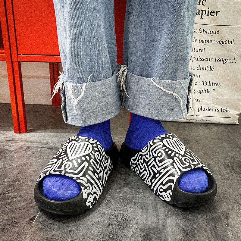 Sean – Sandales Homme Graffiti avec Plateau