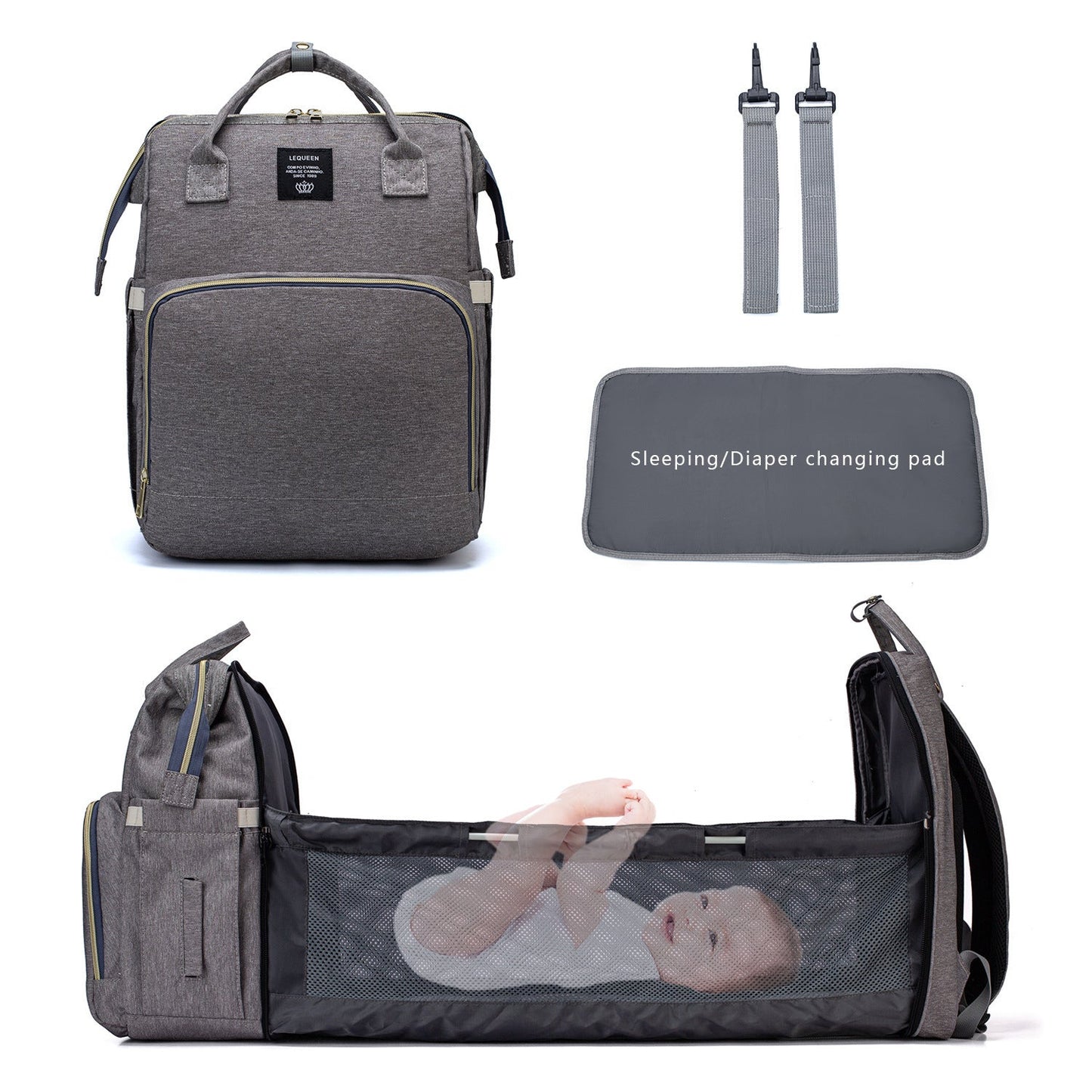 Carly – Sac à langer grande capacité pour mamans au design élégant