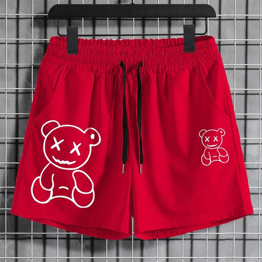 Mitchell – Baumwollshorts mit Bärendruck für Herren