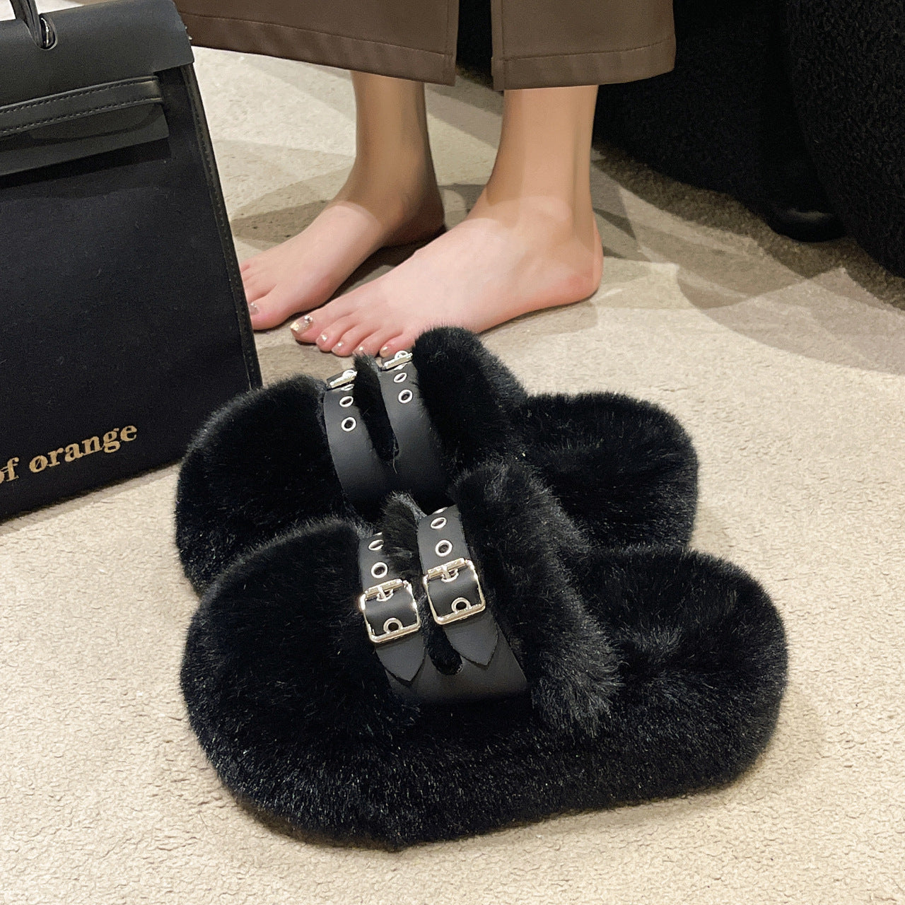 Betty – Chaussons Épais en Peluche pour Femmes