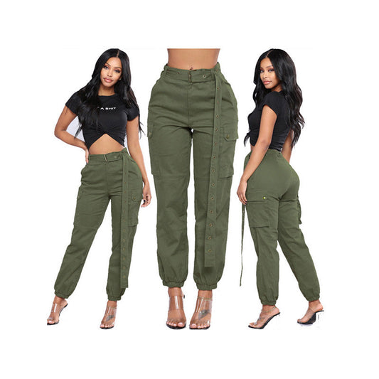 Linda – Pantalon Harem Femme avec Bretelles