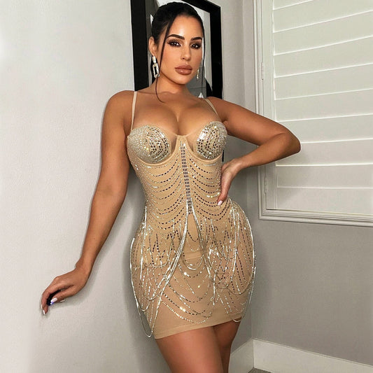 Mandy – Robe Femme à Franges pour Soirées