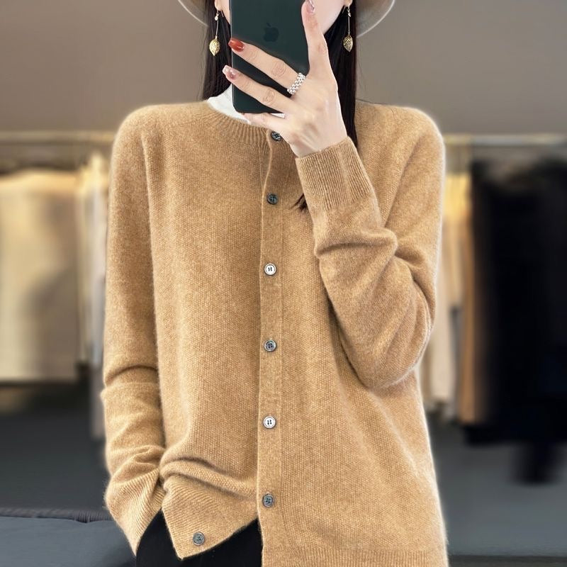 Robyn – Cardigan en laine mérinos avec cachemire