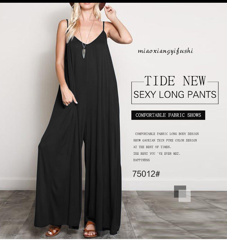 Jade – Jumpsuit d'été avec col en V pour femme