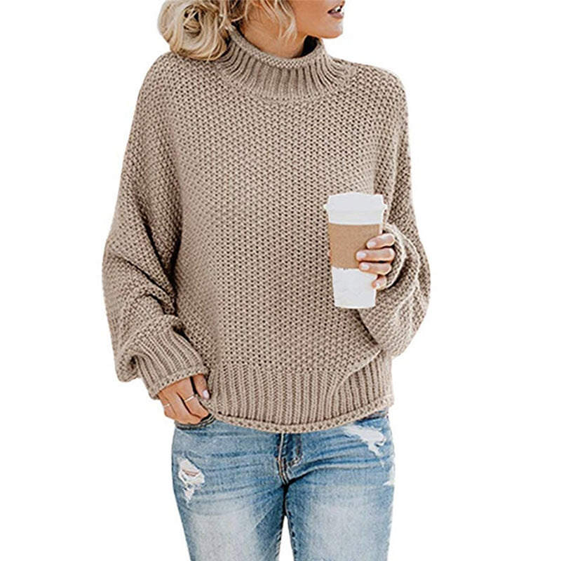 Carly – Pull à col roulé en laine épaisse pour femmes