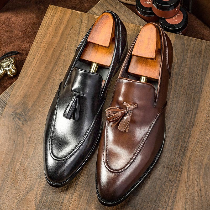 Doug – Chaussures à franges décontractées en cuir végan