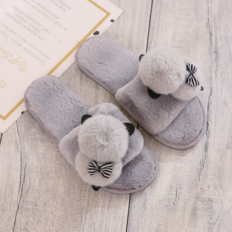 Faith – Chaussons en Peluche Cartoon en Coton