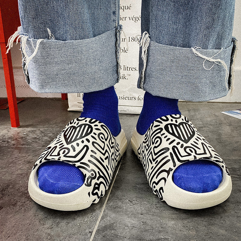 Sean – Sandales Homme Graffiti avec Plateau