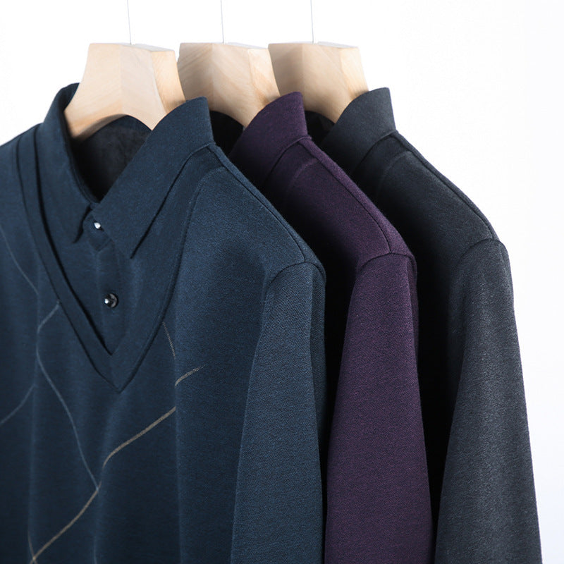 Andy – T-shirt manches longues à effet deux-en-un pour homme